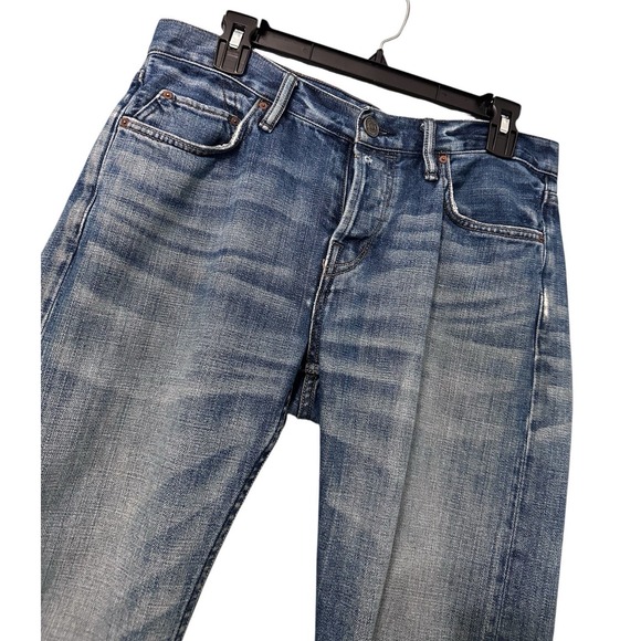 All Saints Blue Slim Straight Jeans - Picture 7 of 12